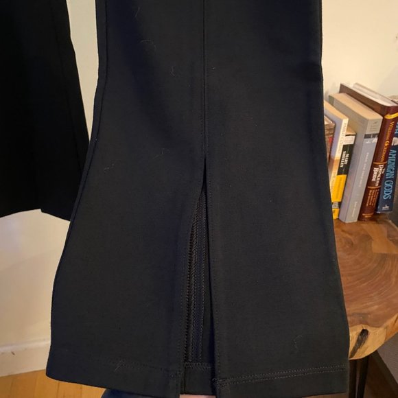 ✨ Black Straight-Legged Legging Pants ~ Size L ~ Cute Open Ankle Detail ✨ - Picture 4 of 7